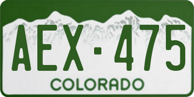 CO license plate AEX475