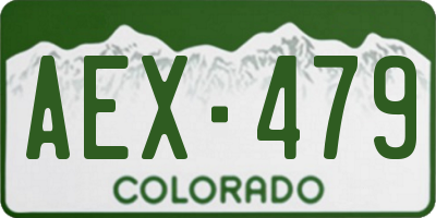 CO license plate AEX479