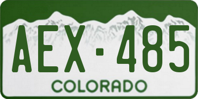 CO license plate AEX485