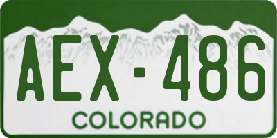 CO license plate AEX486