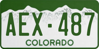 CO license plate AEX487