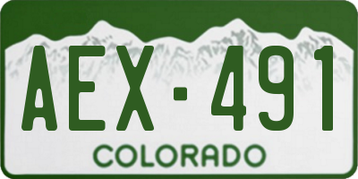 CO license plate AEX491