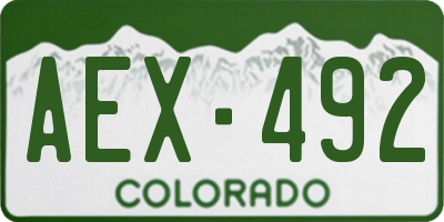 CO license plate AEX492
