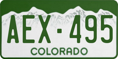 CO license plate AEX495