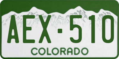 CO license plate AEX510