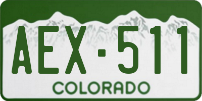 CO license plate AEX511