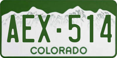 CO license plate AEX514
