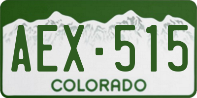 CO license plate AEX515
