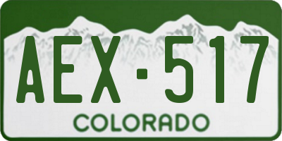 CO license plate AEX517