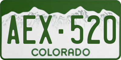 CO license plate AEX520