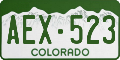CO license plate AEX523