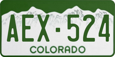 CO license plate AEX524