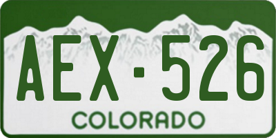 CO license plate AEX526