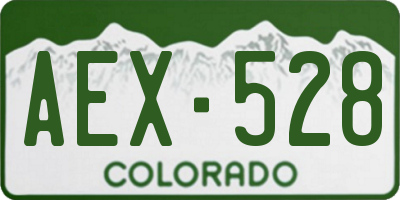 CO license plate AEX528
