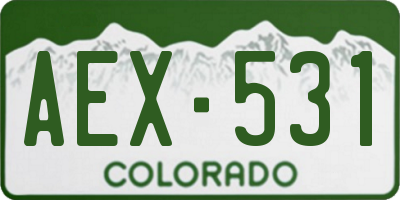 CO license plate AEX531
