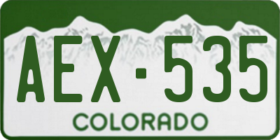 CO license plate AEX535