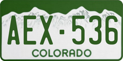 CO license plate AEX536