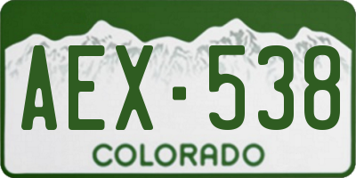 CO license plate AEX538