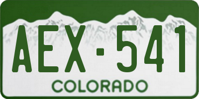 CO license plate AEX541