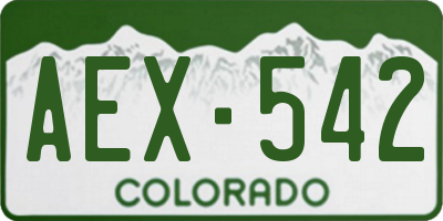 CO license plate AEX542