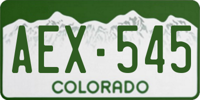 CO license plate AEX545