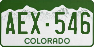 CO license plate AEX546