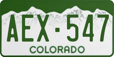 CO license plate AEX547