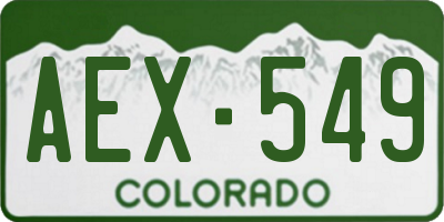 CO license plate AEX549