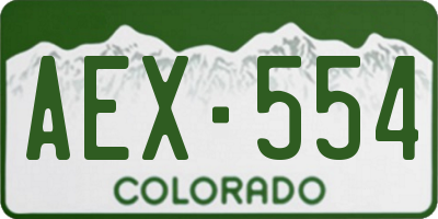 CO license plate AEX554