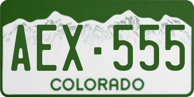 CO license plate AEX555