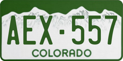 CO license plate AEX557