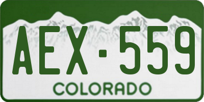 CO license plate AEX559