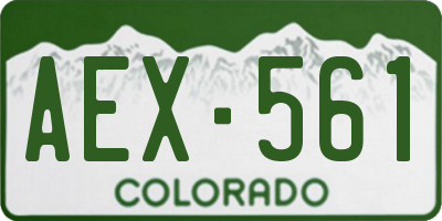 CO license plate AEX561