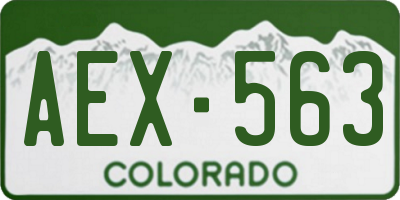 CO license plate AEX563