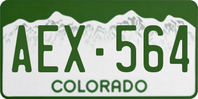 CO license plate AEX564