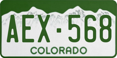 CO license plate AEX568