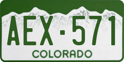 CO license plate AEX571