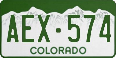 CO license plate AEX574