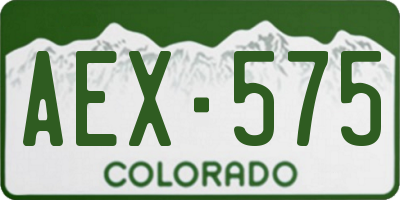 CO license plate AEX575