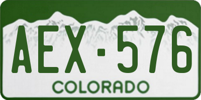 CO license plate AEX576