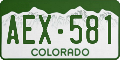 CO license plate AEX581