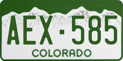 CO license plate AEX585