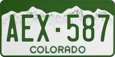 CO license plate AEX587