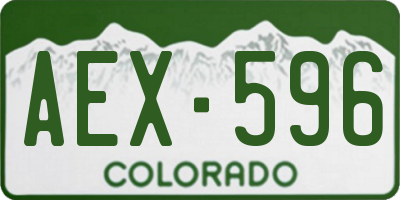 CO license plate AEX596