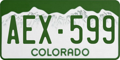 CO license plate AEX599
