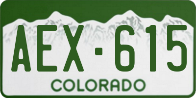 CO license plate AEX615