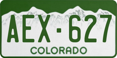 CO license plate AEX627