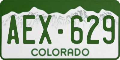 CO license plate AEX629