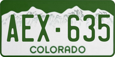 CO license plate AEX635