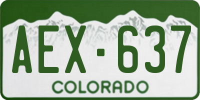CO license plate AEX637
